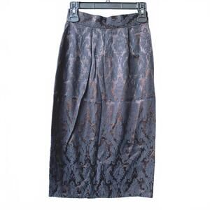 Vintage Topshop Jacquard High Waist Pencil Skirt Size XS - S